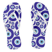 Boosaardig Oog Patroon, Grieks Oog, Turks Oog, Naz Teenslippers (Voetbed)