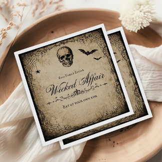 Boosaardige Affaire Halloweenfeest Vintage Servett Servet