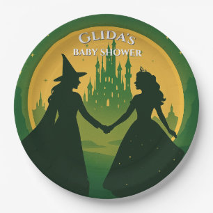 Boosaardige Baby Shower Borden   Glinda & Elphaba  Papieren Bordje