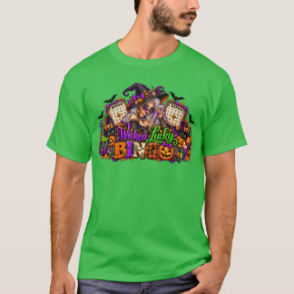 Boosaardige geluks Halloween Bingo Heks T-shirt