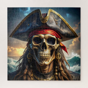 Boosaardige Piratenschedel Puzzel