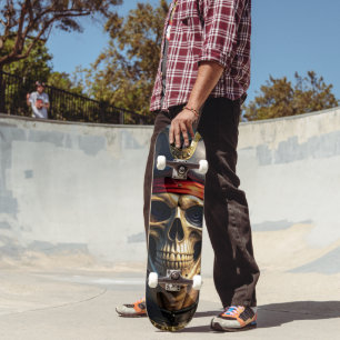 Boosaardige Piratenschedel Skateboard