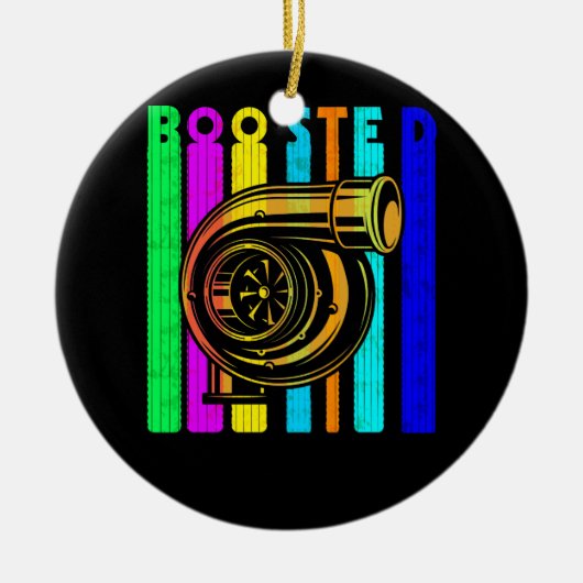 Boost Turbo Car Boosted Turbocompressor Retro Race Keramisch Ornament (Voorkant)