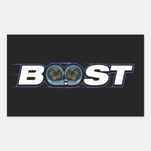 BOOST Turbo Rechthoekige Sticker