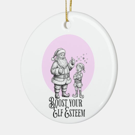 boost your elf esteem punny santa fun ornament (Links)