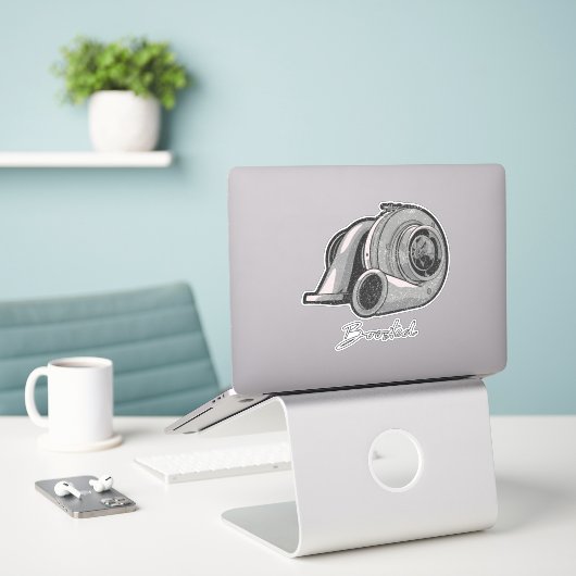 Boosted Turbo Tuning Sticker (Laptop op bureau)