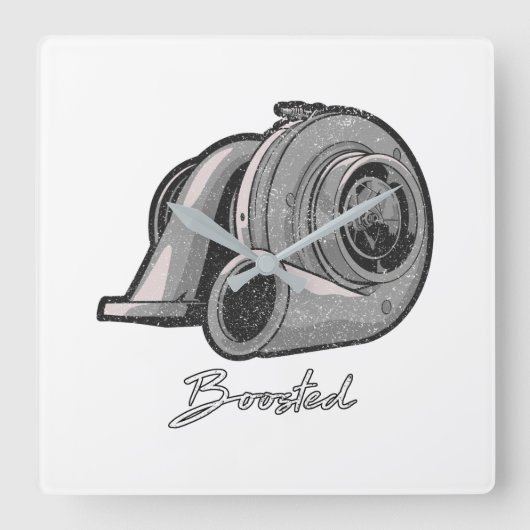 Boosted Turbo Tuning Vierkante Klok (Voorkant)