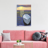 Boot aan de kust Canvas Kunst  (Insitu (Woonkamer))