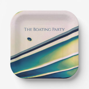 Boot Abstract in Blue Paper Bord