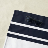 Boot Anker Navy Blue Boating Custom Strandlaken (In situ)