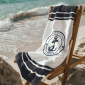 Boot Anker Navy Blue Boating Custom Strandlaken