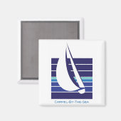 Boot Blues Square_Carmel-by-the-zee magneet (Voorkant / Achterkant)