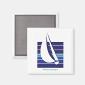 Boot Blues Square_Nantucket magneet (Voorkant / Achterkant)