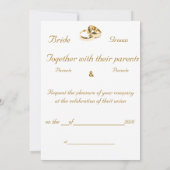 boot bruiloft kaart (Achterkant)