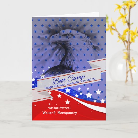 Boot Camp Afstuderen American Eagle Kaart (Gele Bloem)