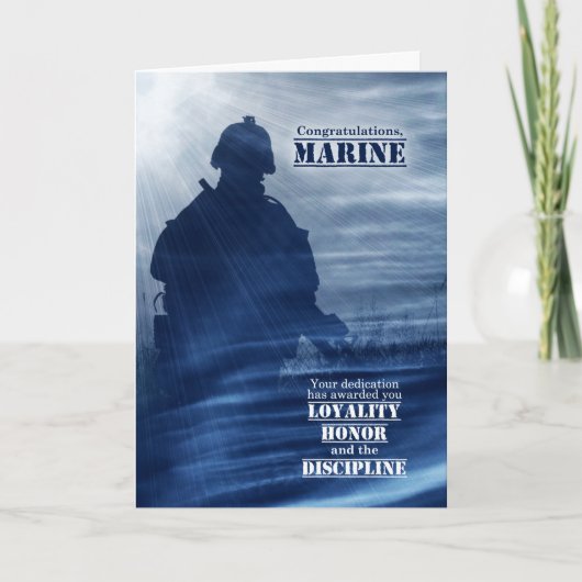 Boot Camp Afstuderen sterren en Stripes Soldaat Ca Kaart (Voorkant)