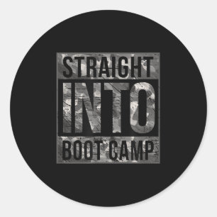 Boot Camp Basic Training Shirt voor nieuwe militai Ronde Sticker