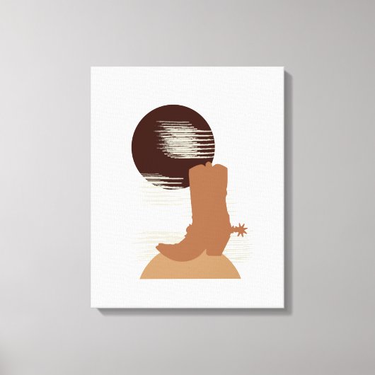 Boot de cowboy dans la toile du désert (Recto)