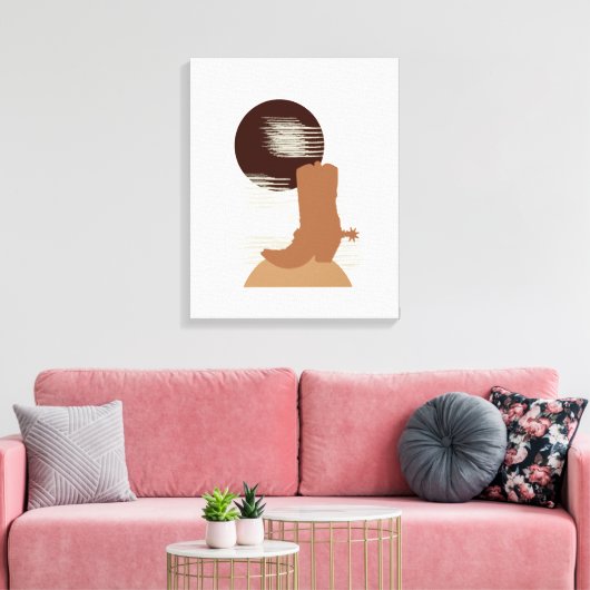 Boot de cowboy dans la toile du désert (Insitu(Salon))