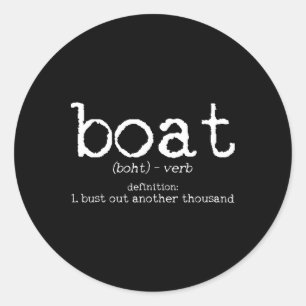 Boot Definitie Laat Nog Een Duizend Grappige Bo Ui Ronde Sticker