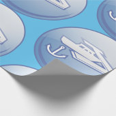 Boot en anker nautische marine cadeaupapier