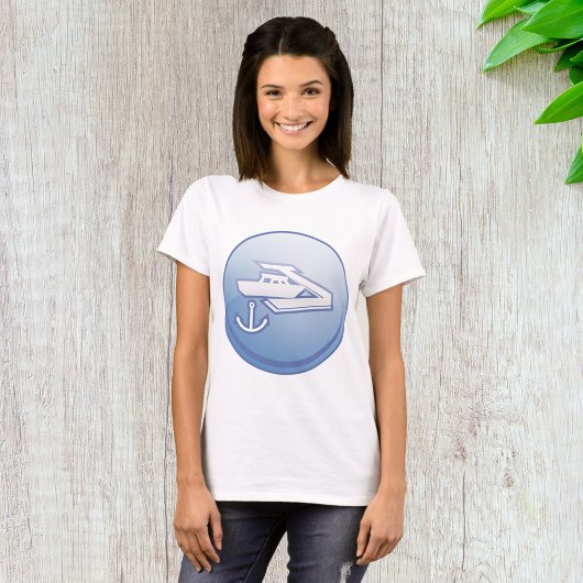 Boot en anker nautische marine t-shirt