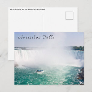 Boot en Horseshoe Falls van Niagara Falls Briefkaart