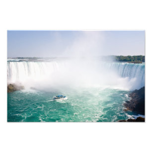 Boot en Horseshoe Falls vanuit Niagara Falls Foto Afdruk