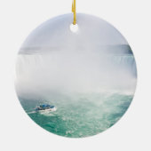 Boot en Horseshoe Falls vanuit Niagara Falls Keramisch Ornament (Achterkant)