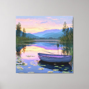 Boot en meer canvas afdruk