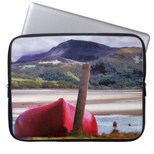 BOOT- EN MOUNTAINENLANDSCHAP LAPTOP SLEEVE