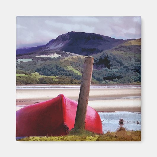 BOOT- EN MOUNTAINENLANDSCHAP MAGNEET (Voorkant)