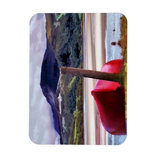 BOOT- EN MOUNTAINENLANDSCHAP MAGNEET (Verticaal)