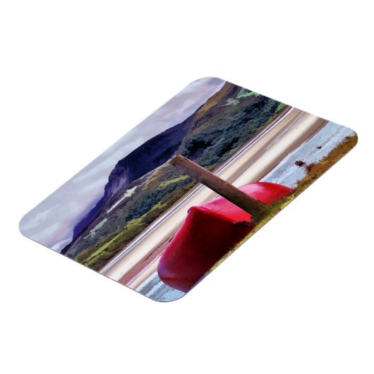 BOOT- EN MOUNTAINENLANDSCHAP MAGNEET (Linkerzijde)