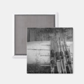 Boot en/of ski thema magneet Perfect voor het meer (Voorkant / Achterkant)