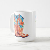 Boot Floral Design 15 oz classique Mug (Devant gauche)