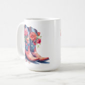 Boot Floral Design 15 oz classique Mug (Devant gauche)