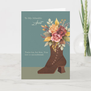 Boot & Flowers Tunt Moederdag Card Kaart