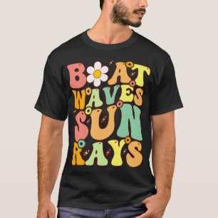 Boot Golven Zonnestralen Strandkleding Zomer Vakan T-shirt