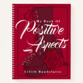 Boot gothique Rouge Script Livre des aspects posit (Devant)