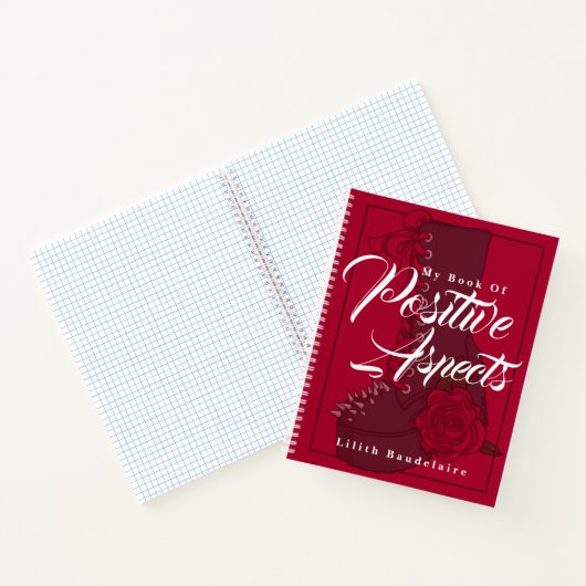 Boot gothique Rouge Script Livre des aspects posit (Intérieur)