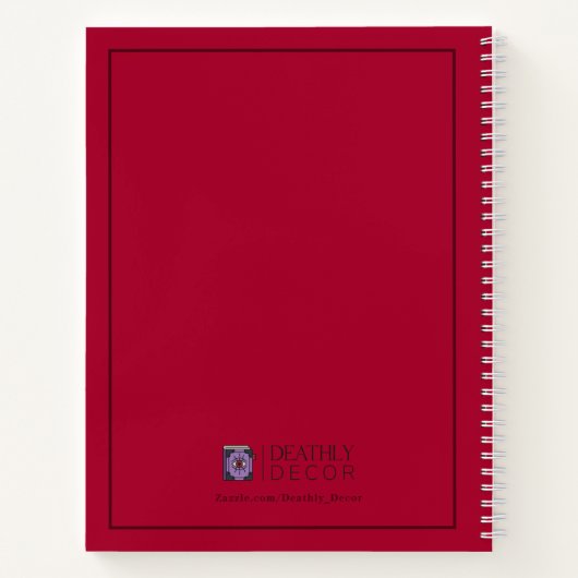 Boot gothique Rouge Script Livre des aspects posit (Dos)