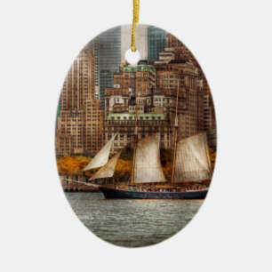 Boot - Governors Island, NY - Lower Manhattan Keramisch Ornament