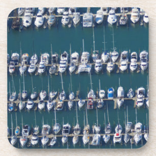 Boot haven luchtopname bier onderzetter