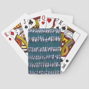 Boot haven luchtopname pokerkaarten