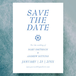 Boot Huwelijk Bewaar de Datum Save The Date
