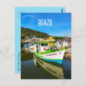 Boot in Barra de Lagoa Brazilië Briefkaart (Voorkant / Achterkant)