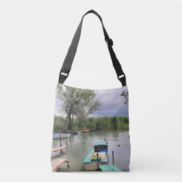 Boot in de baai crossbody tas