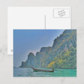 Boot in de baai van Koh Phi Phi Briefkaart (Voorkant / Achterkant)