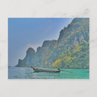 Boot in de baai van Koh Phi Phi Briefkaart